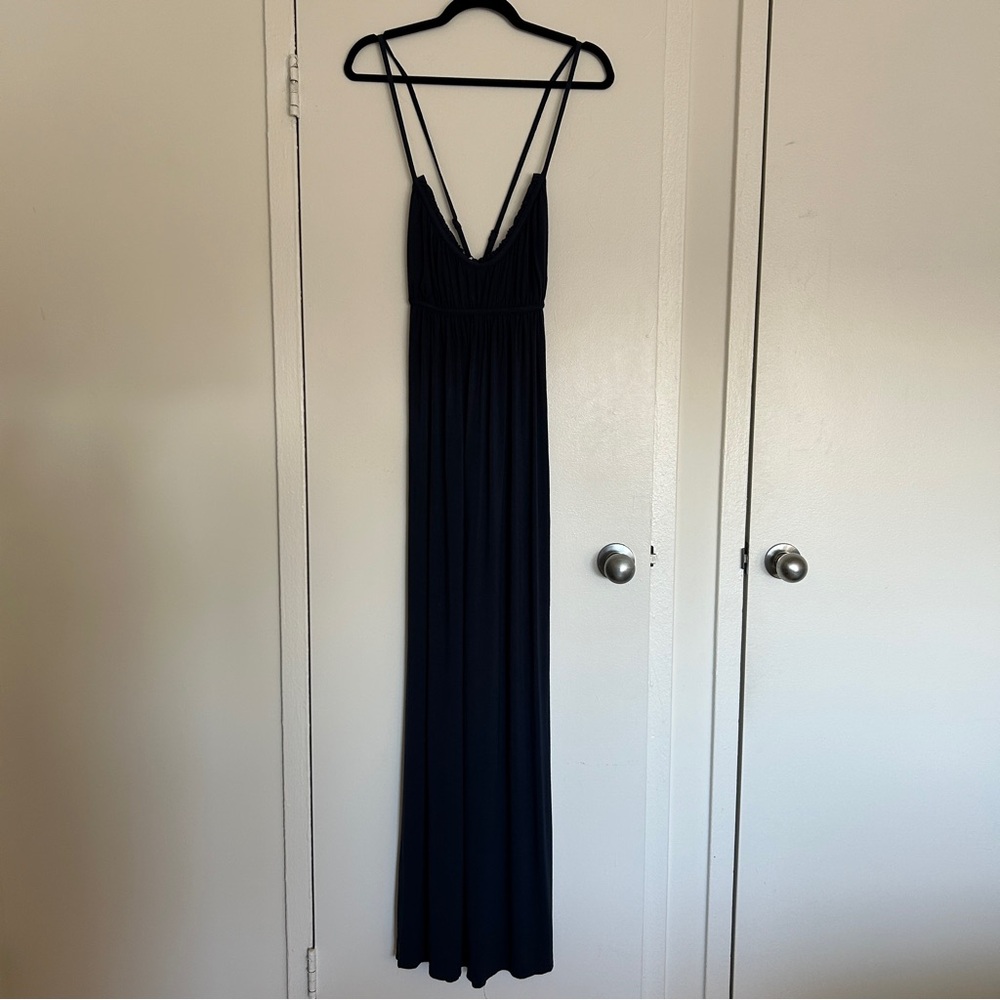 BCBGirls Sleeveless Maxi Dress w/ Adjustable Straps NWT in Navy Blue (Size L)
